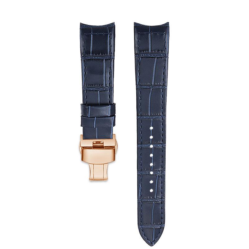 Gebogenes Rindsleder-Uhrenarmband für SEIKO Premier Serie SNP093 096 114 126 127 gebogenes Leder-Uhrenarmband 21mm Armband Armband