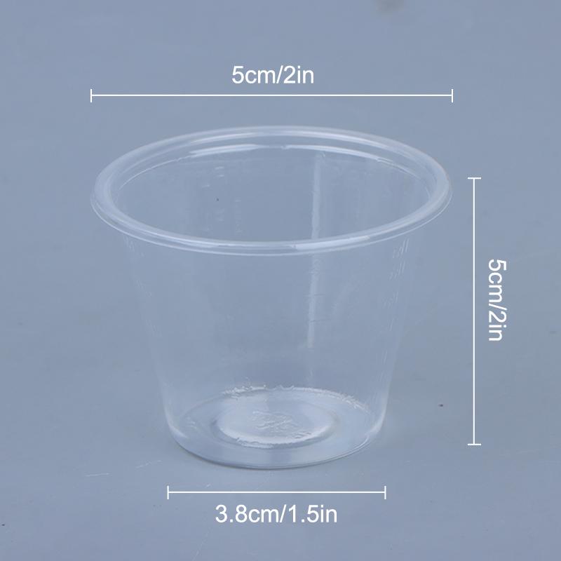 100Pcs 30ml Plastic Graduated Mixing Cups Disposable Universal for Airbrush Paint Mixing DIY Art Creation