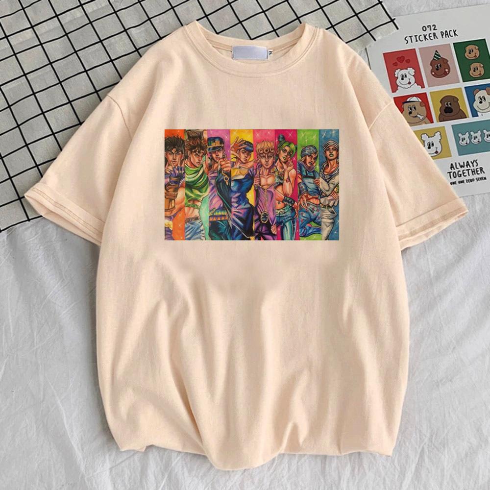 Jojo Bizarre Adventure Steel Ball Run t shirt teen Punk hip hop aesthetic Gothic Trendy top tees Digital Y2k Classic