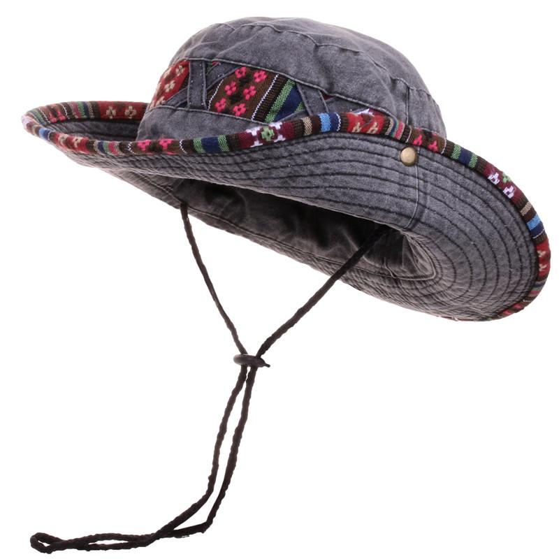Custom Men Women Fashion Embroidery Fishing Hat UPF 50 Wide Brim Bucket Hat Safari Boonie Hat