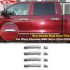 Door Handle Bezel Shell Covers For Chevy Silverado 2014-2018 Chrome Accessories