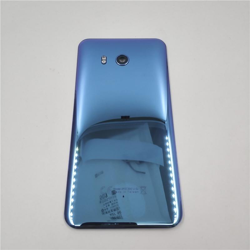 

For HTC U11 New Glass Back Battery Cover Rear Door Panel Housing With Camera Lens Replacement Part чорний
