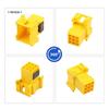 9 Hole Terminal Housing Yellow Polymer Shell with 9 Metal Terminals for Vehicle Wiring Repair and Service Work