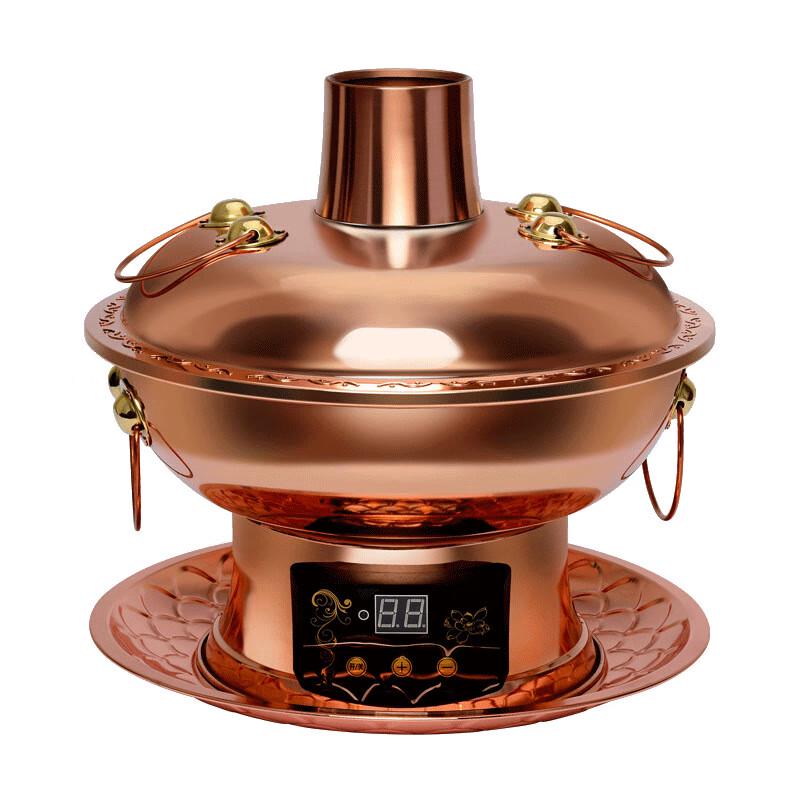 Tiemucheng Dwufunkcyjny Miedziany Kociołek na Gorący Kociołek z Kaczkami Mandarynkami