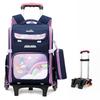 Kids' Stair-Climbing 6-Wheel Trolley School Backpack