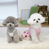 Summer Veils Vest Dress for Pet Dogs Strawberry Daisy Print Breathable Vest Dress Small Medium Puppy Bichon Frise Girl Kitten Sk