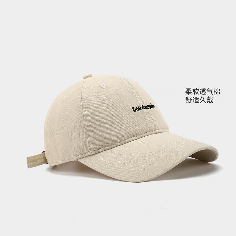

Spring and summer new face-showing small baseball cap women s simple and versatile embroidered wide-brimmed sunshade cap adjustable бежевый