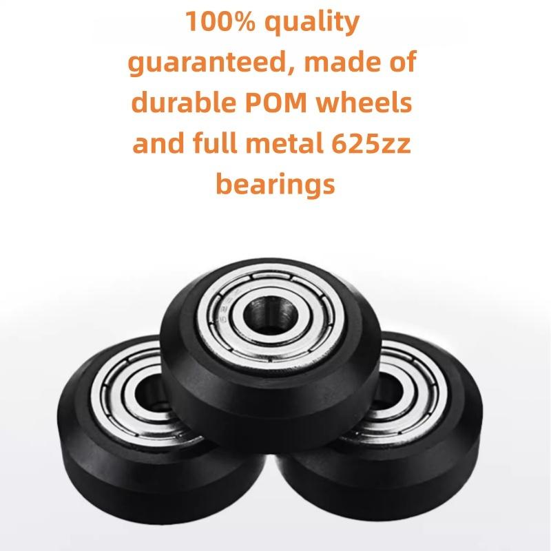 5/10/20 PCS Roue CNC POM Poulie POM Avec Roulement 625ZZ Roue Dentée Ronde Passive Roue Perlin pour Profil Ender 3 CR10