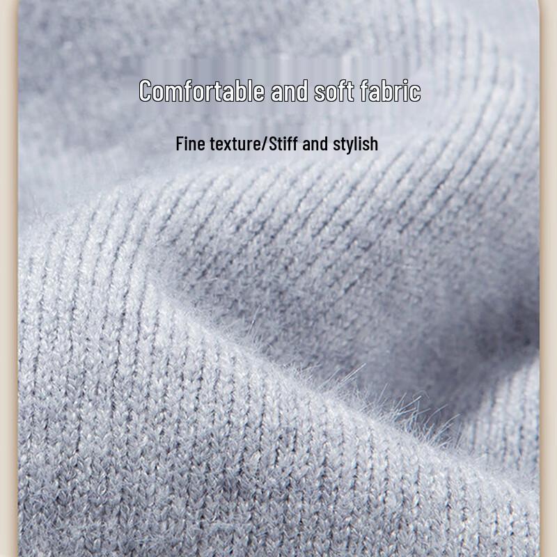 Romon Men's Thickened Warm Mock Neck Knit Sweater WLW8803