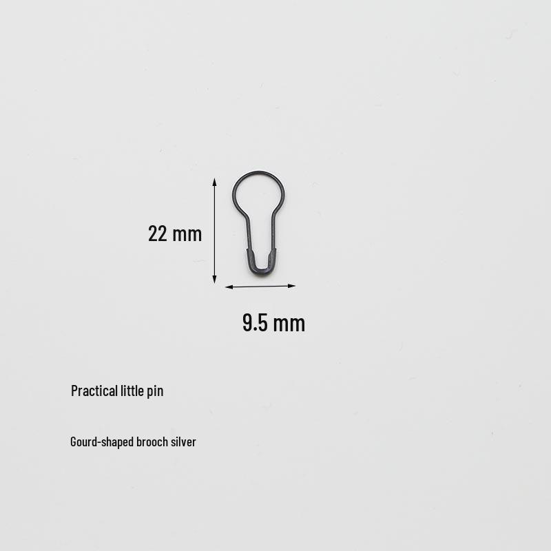 Kalebassformade säkerhetsnålar: Svarta, Silverfärgade, Guldpläterade Metallbroscher för Säker Fästning av Kläder
