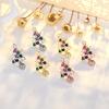 925 Sterling Silver Needle Christmas Tree Earrings New Trendy Temperament Ear Jewelry Ins Simple Niche Design Color Zirconium Earrings 2026