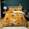 Pumpkin Duvet Cover Set Pumpkin Harvesting Holiday Halloween Thanksgiving Theme Bedding Set Microfiber Queen Size Quilt Cover
