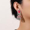 Elegant Retro Indian Tassel Bell Pendant Earrings - High-End Fashion Women's Metal Statement Piece