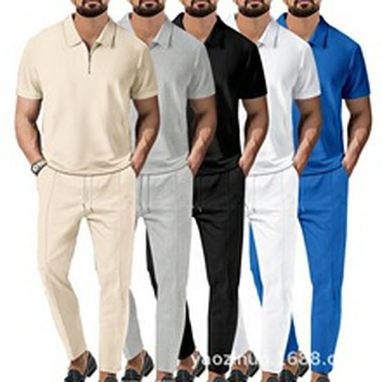 Men's Solid Color Hoodie and Pants Sports Set - Spring/Autumn Style