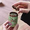 Sealed Tea Storage Container Ceramics Tea Storage Jar Gift Mini Tea Canister  Home Decoration