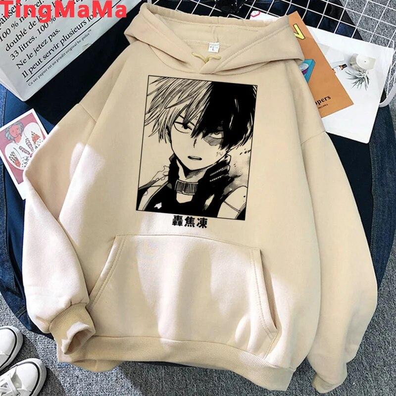 My Hero Academia Shoto Todoroki hoodies Unisex y2k aesthetic printed Korea 2021 Unisex pullover 2021 Unisex Hoodie