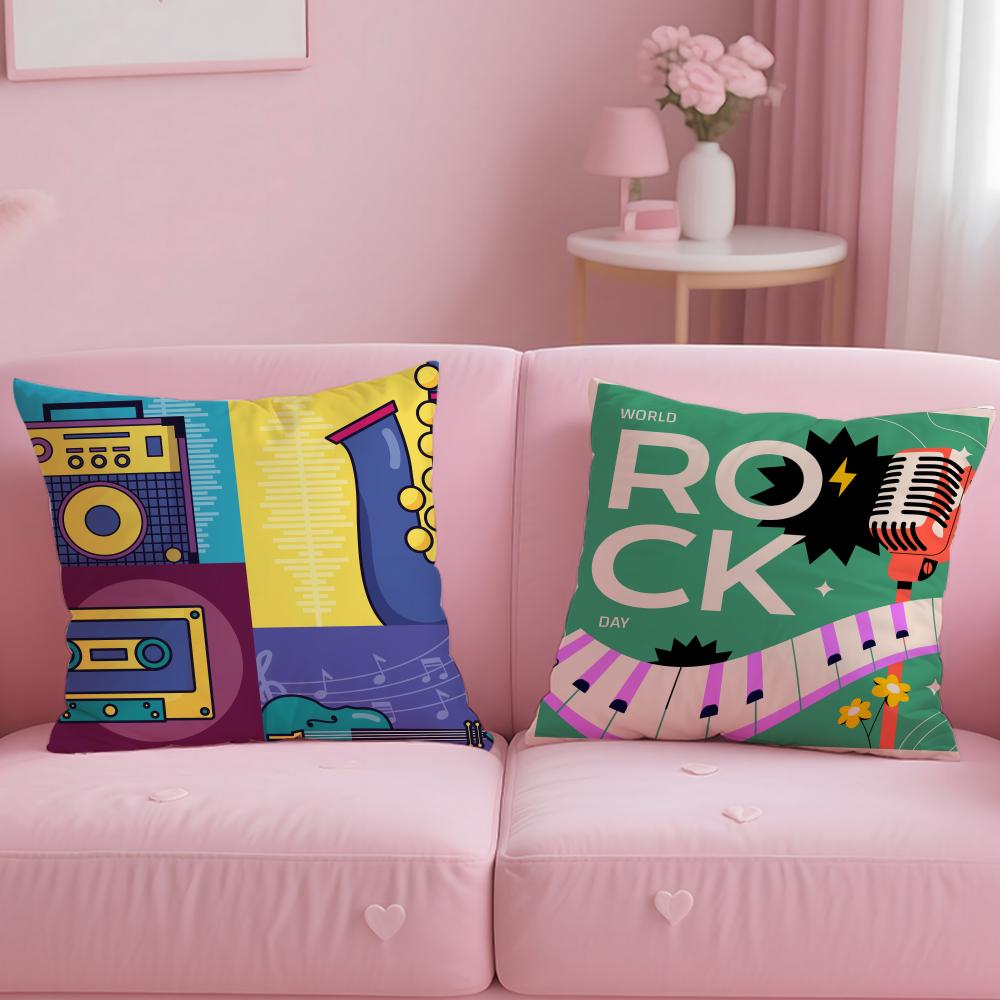 Classic Theme Retro Speaker Cushion Cover Soft  EasyWash Pillow Case  Versatile for Couch Bed Travel and Office