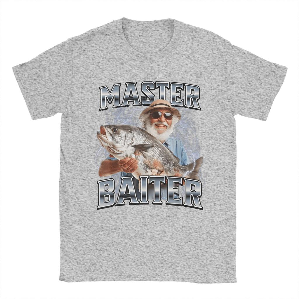 Oversized T Shirt Summer Master Baiter Fishing T-Shirts  Cotton Tshirt for Men's Y2K Classic Big Size Short Sleeve Clothes