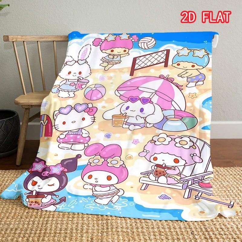 

Sanrio Characters Kart Print Flannel Blanket, Soft Cozy Throw for Girls & Fans 80cm x 120cm