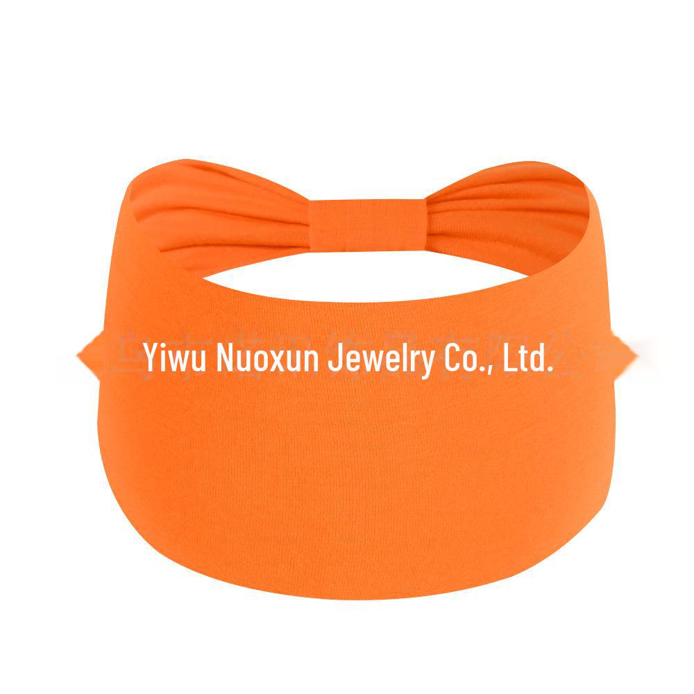 Elastic Wide Side Sports Headband: European & American Style, Sweat-Absorbing, Fashionable Hair Accessories