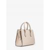 Michael Kors Sheila Center Zip Satchel Medium 35s3g6hs2l2171 Light Cream