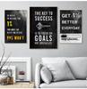 Wild Lion Letter Motivational Quote Art Posters and Prints On Canvas Painting Decorative Wall Art Picture for Office Home Decor No Frame