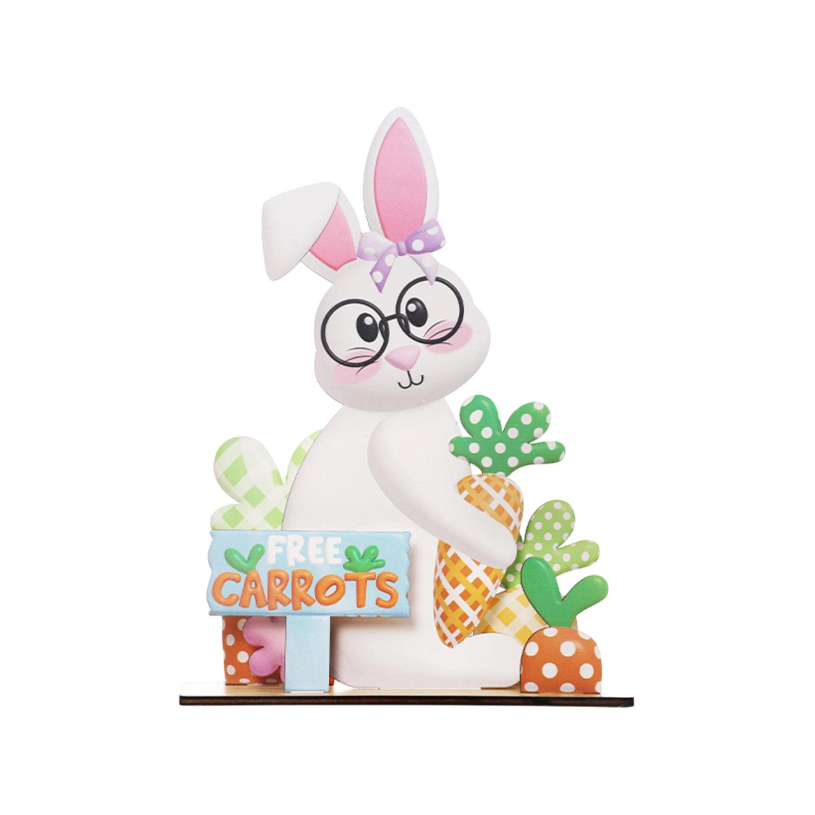 Пасхальное украшение Сделай сам Многослойные Кролики Воскресения Яйцо Воскресения Деревянное украшение One Size