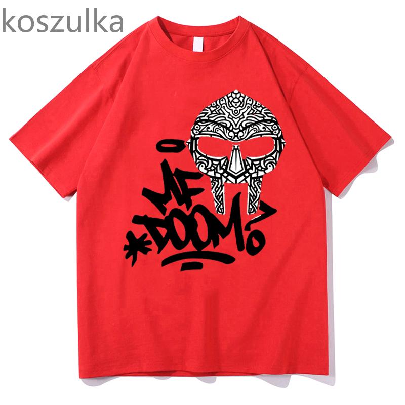 Unisex MF Doom Letter Camiseta Camiseta Divertida Camiseta de algodón vintage Regalo para mujeres unisex Verano Casual Moda unisex Ropa suelta de manga corta