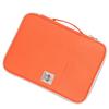 A4 Document Bag File Folder Portfolio Organizer Computer Notebook Zippered Case (Orange)