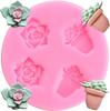 Silicone Mold Succulents Cactus Fondant Cake Decoration