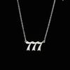 Statement Angel Number 7 Gold Pendent Chain Necklace Choker For Women Summer Stainless Steel Girl Necklace Fashion Jewelry