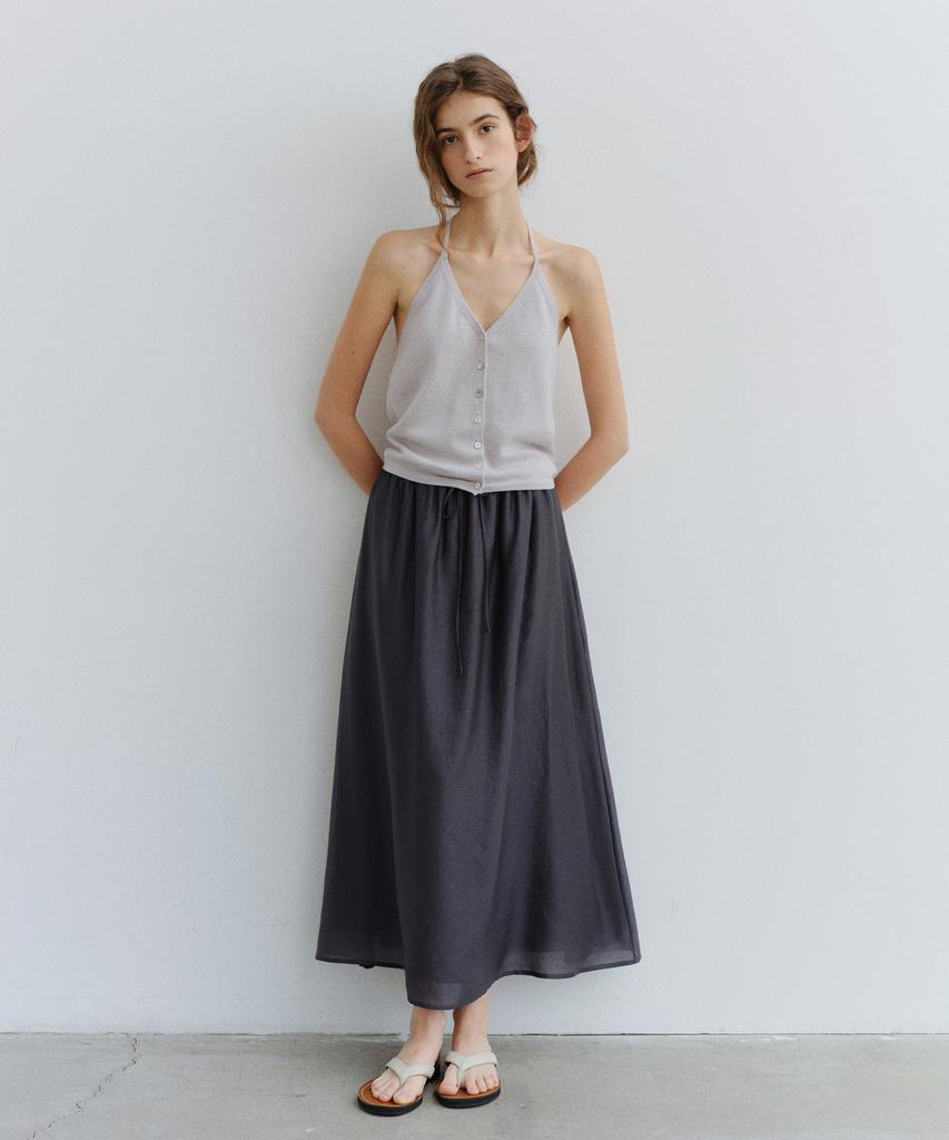 Yulago Charlotte Shirring Long Skirt