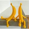 1PC 3D Printed Naughty Banana, Refuse Anxiety, Banana-free Desktop Ornament Gift, Movable Joints, Minions
