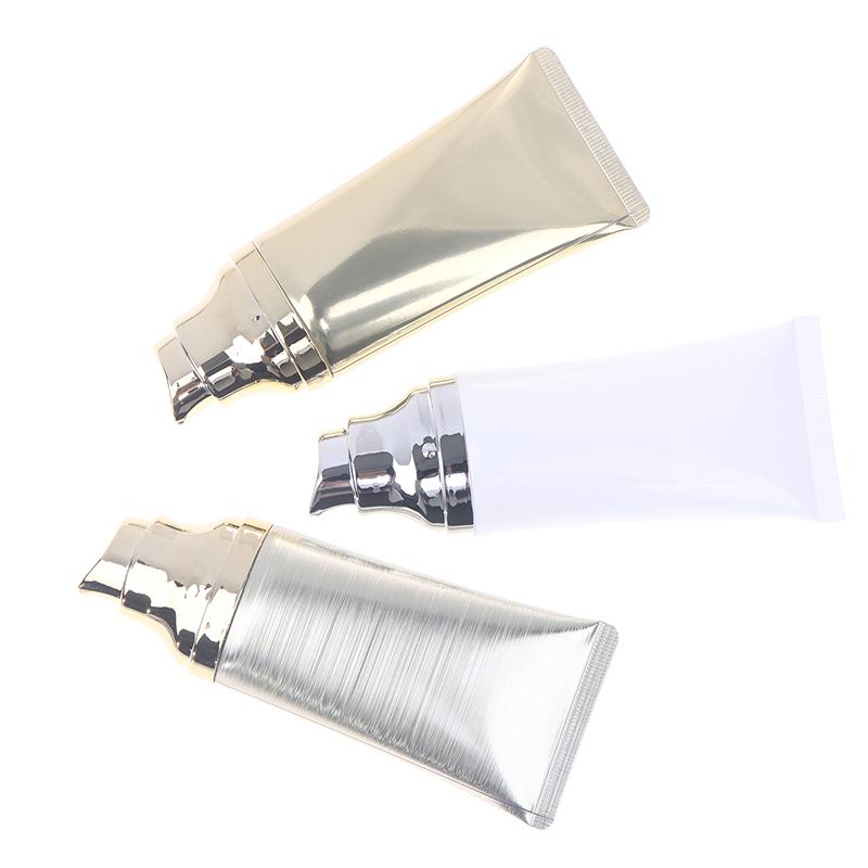 30/50ml Leere Tragbare Tuben zum Ausdrücken Foundation BB Cream Kosmetische Lotion Reiseflasche mit Vakuumpumpe Nachfüllbarer Behälter