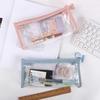 Organizer School Office Supply Pencil Case Storage Bag Transparent Pencil Bag Zipper Pen Pouch