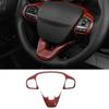 Interior Steering Wheel Cover Trim Bezels For + Ford Bronco Sport Red Carbon