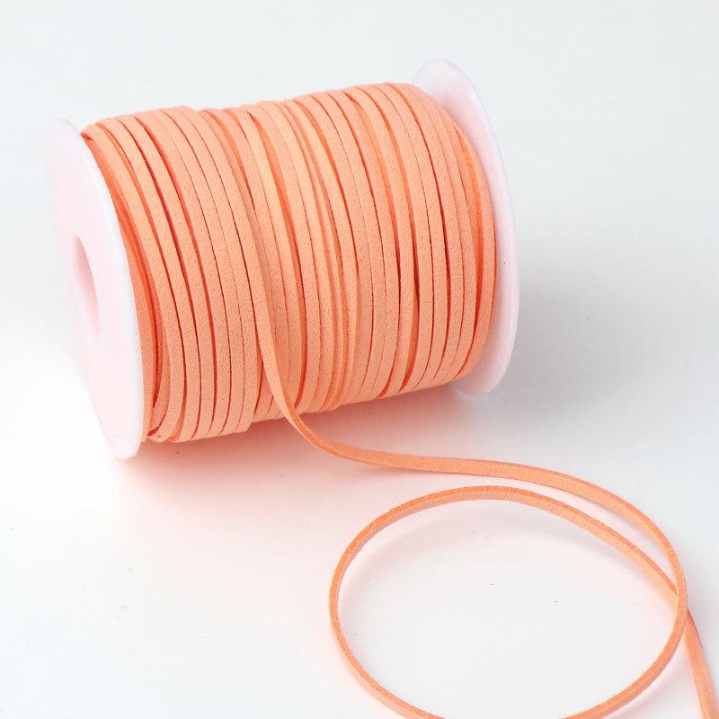 2mm Faux Leather Cord for Flower Bouquet Wrapping - Velvet Gift Ribbon for Florist DIY Projects, Large Roll