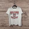 Vintage 80’s Arizona State University Distressed Tee / Varsity Shirt / College Dropout / Graphic Tee / Menswear / Size M