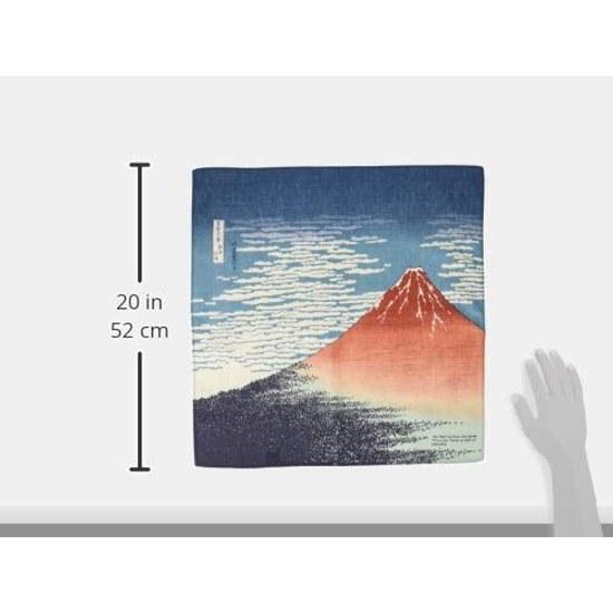 Maruzen Cotton Furoshiki Hokusai Red Fuji 5050cm No101