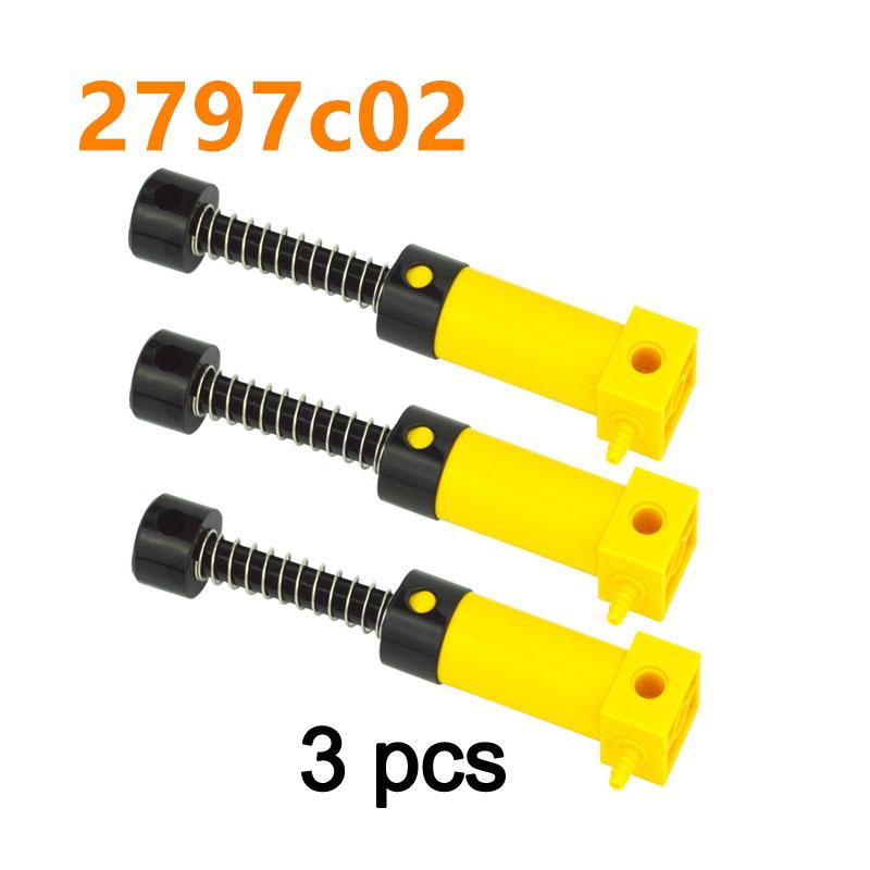 MOC Technical Pneumatic Pump and Air Tank Cylinder Set Reinforced Block Parts 19476