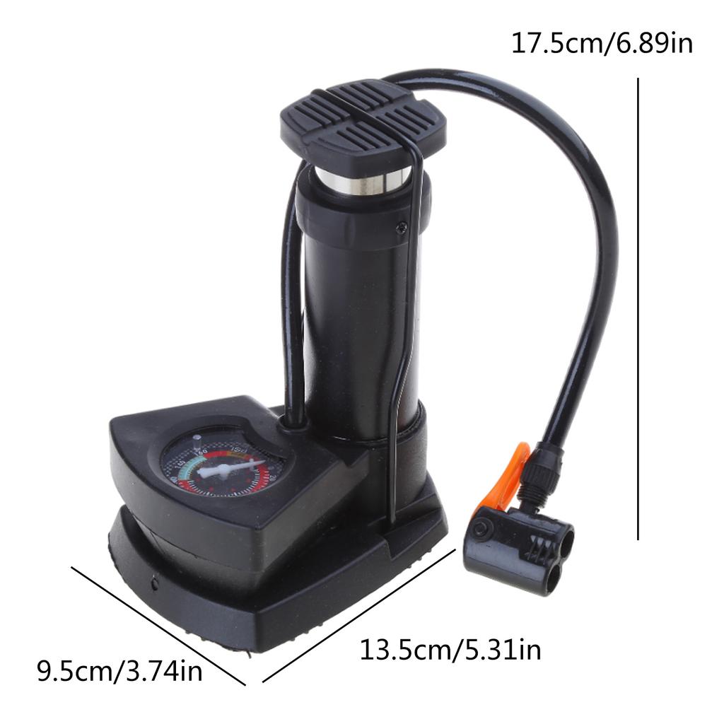 Air Compressor Tire Inflator for Motorcycle Foot Pump Tyre Pump with Pressure Gauge 160PSI