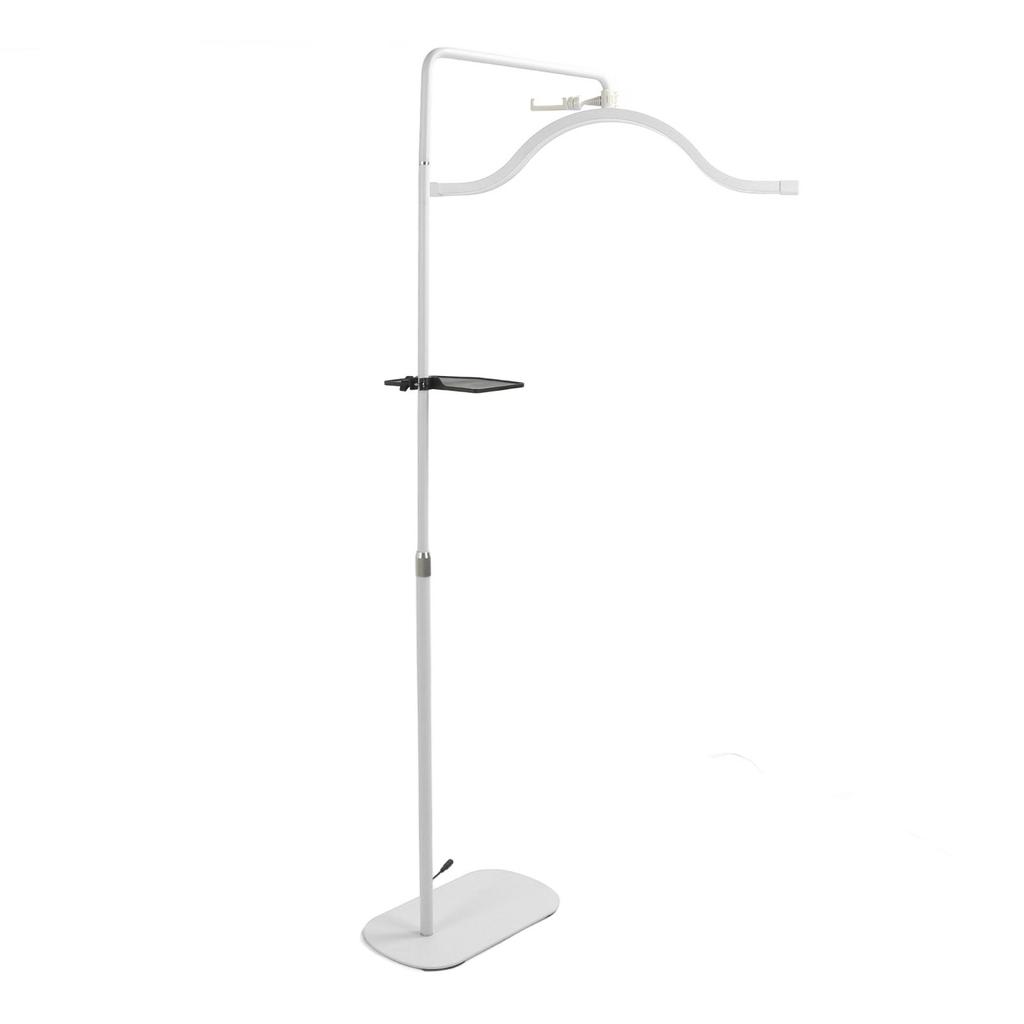 45W Beauty Lamp with Phone Clip 3200K‑5600K 350 degrees Rotation Half Moon Eyelash LED Floor Light for Skincare