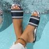 Fashion Luxury Sandals Summer Women Slippers Fashion Designers Sandals Vacation Beach Shoes Color Matching  Ladies Flats Slippers Slides