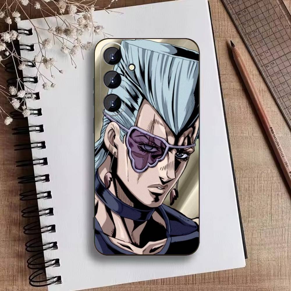 Anime Jojos Bizarres Adventures Phone Case For Samsung Galaxy A73,21,22,32,71,53,52,51,80,5G Soft Black Cover