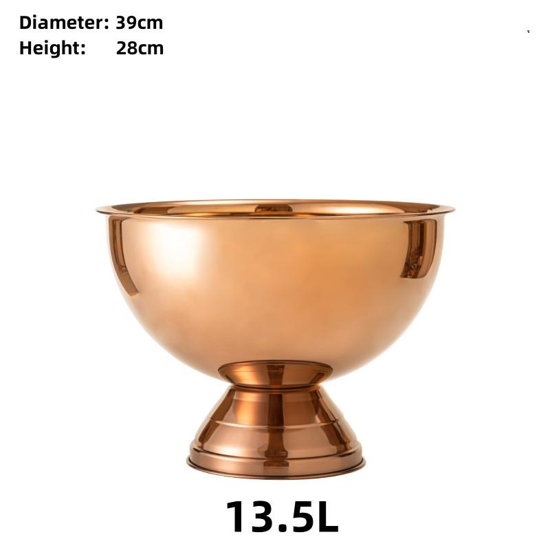 304 stainless steel Deer Head ear GOLD SILVER big ICE BUCKET BOWL CHAMPAGNE Large champagne bar bucket beer bucket basin