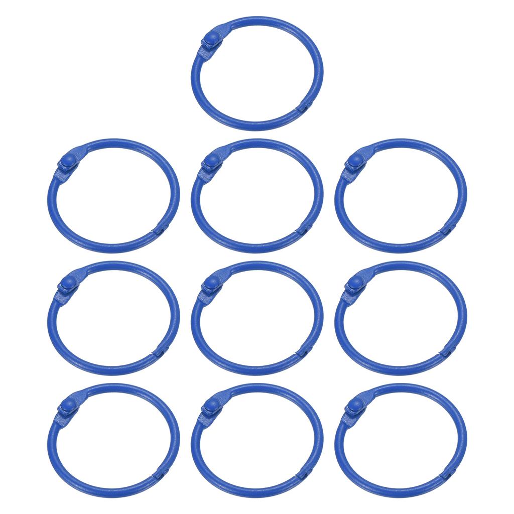 10Pcs Loose Leaf Binder Rings Book Hoops Metal Flash Card Book Binding Rings for Key Chain Index Card Scrapbooks Office Supplies