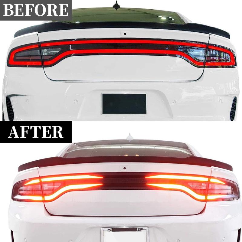 Auto-Rückleuchten-Aufkleber Überlagerungen Rückleuchten-Aufkleber Augenlid Vinyl-Tönungsfolie für Dodge Charger 2015- Auto-Außenzubehör
