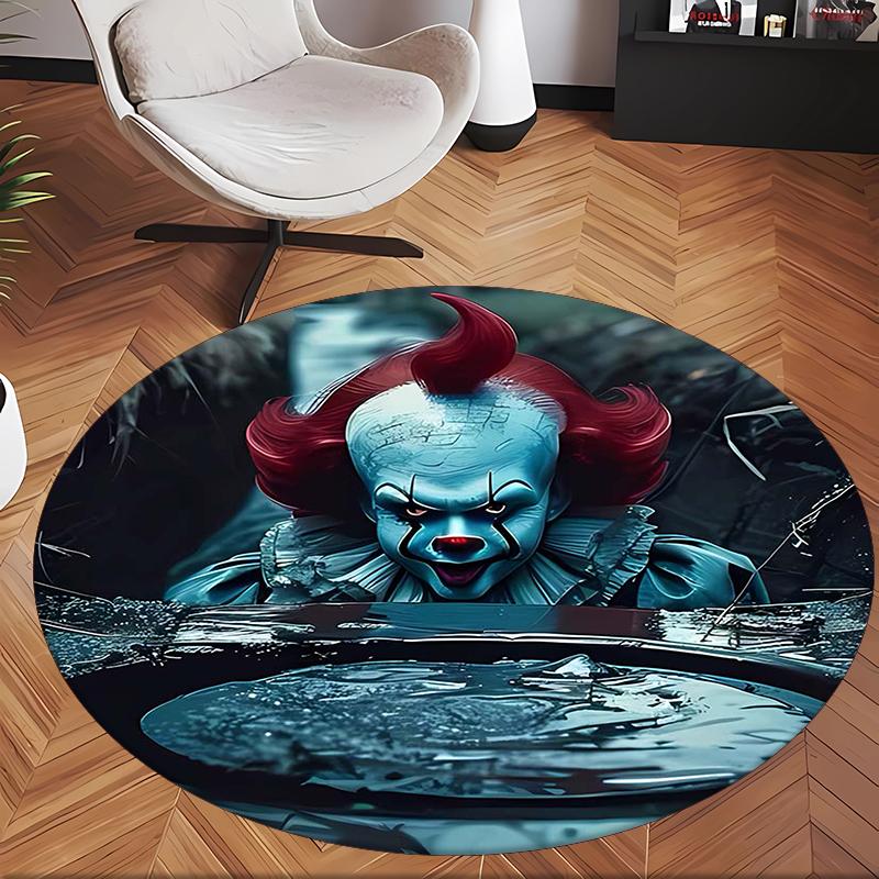 Pennywise (5) Round Office Rug Decorative Floor Rug for Office Bedroom Living Room and Home Space