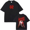 Anime DARLING in the FRANXX Zero Two Impression Graphique Vintage BD Unisexe Coupe Ample Streetwear Mode Homme T‑Shirt Décontracté Doux Manches Courtes