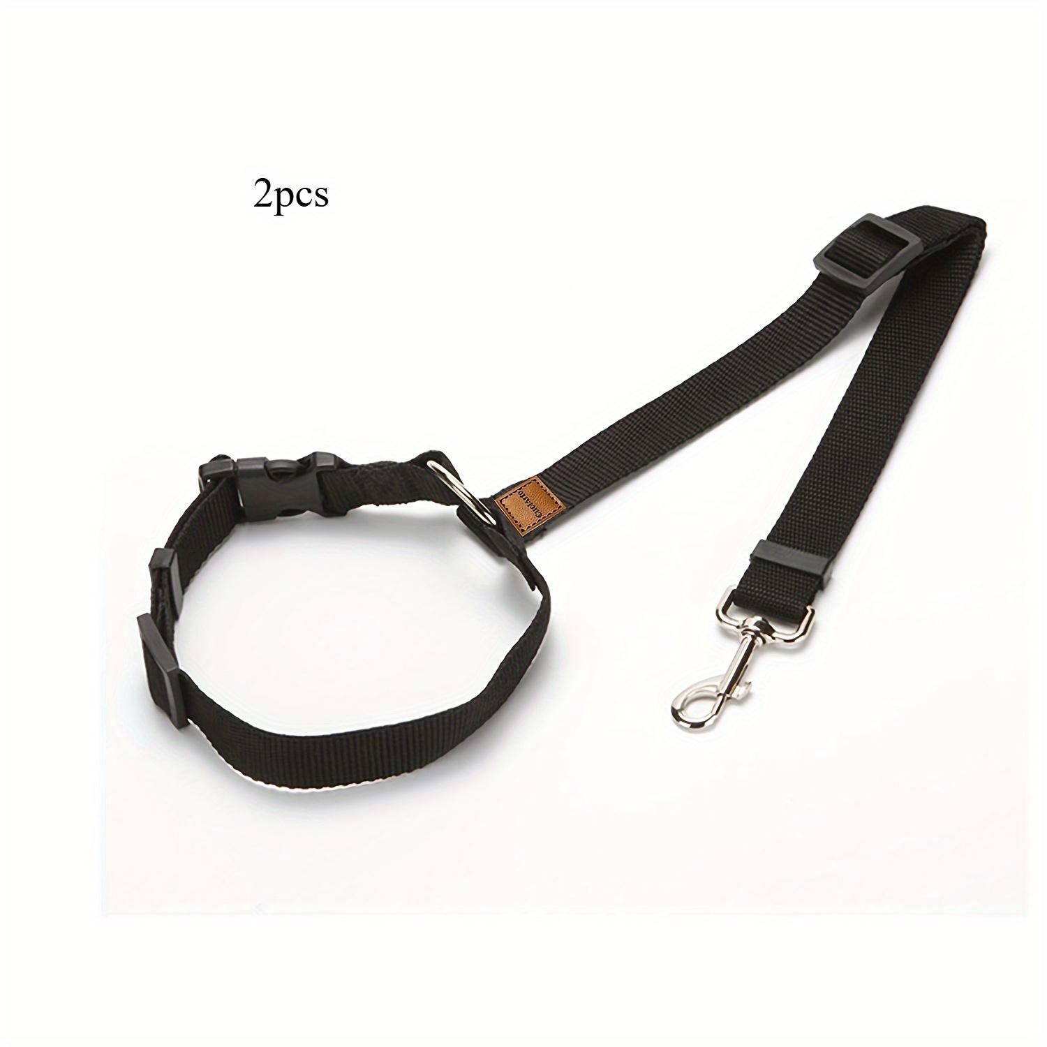 

2pcs Pet supplies, car safety harness, circular ring Scalable pet car seat belt, suitable for dogs and cats, nylon rear seat belt - machine washable 2pcs чорний